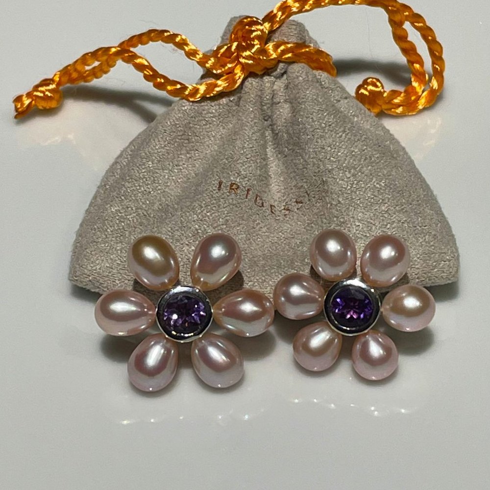 Tiffany & Co. Iredesse rosette pearl and amethyst earrings